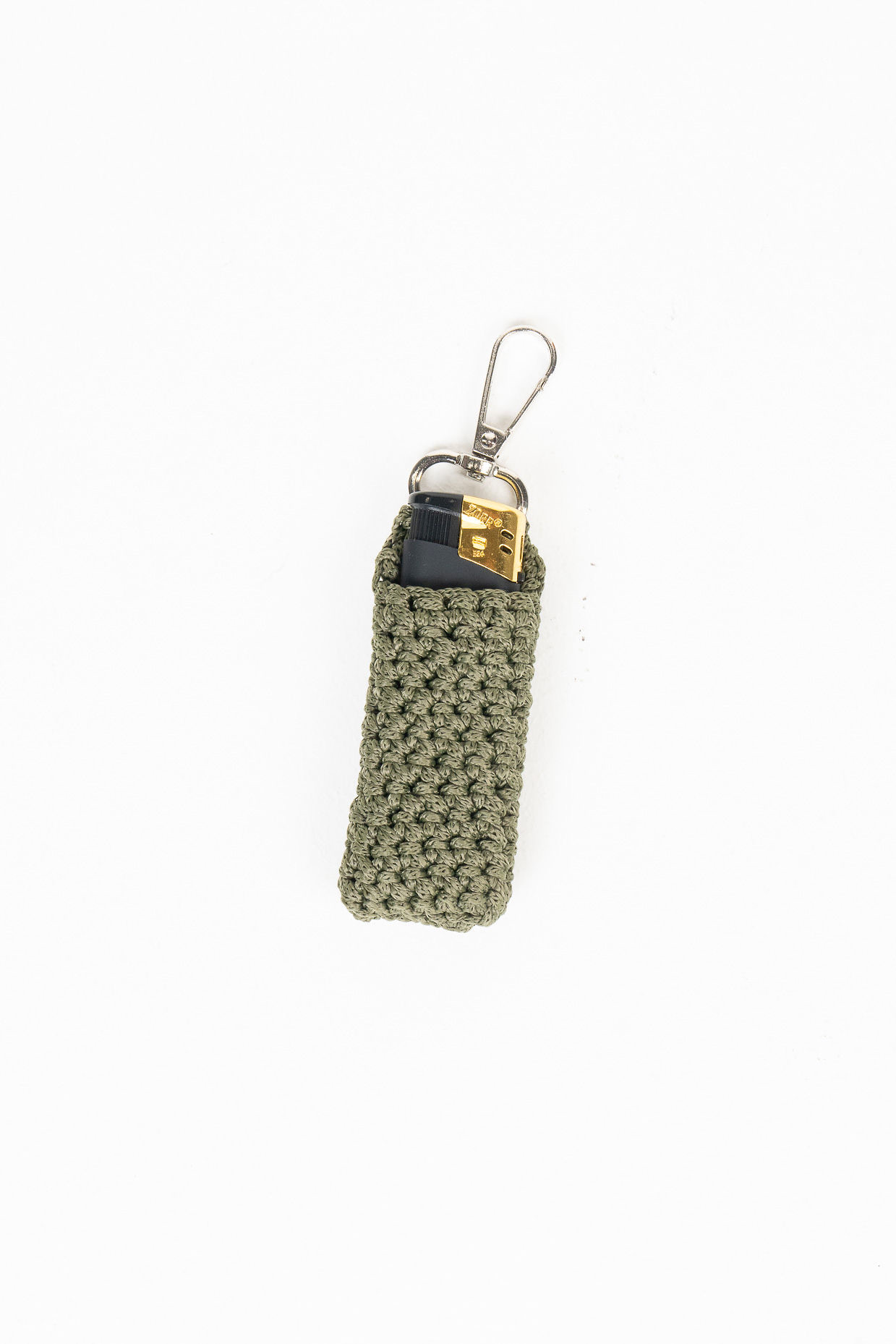 Lighter Case with Carabiner – Olive Green